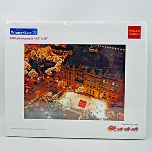 Wells Fargo Bank Winter Skate 500 pc Puzzle Rice Park St. Paul Minn. Advertising
